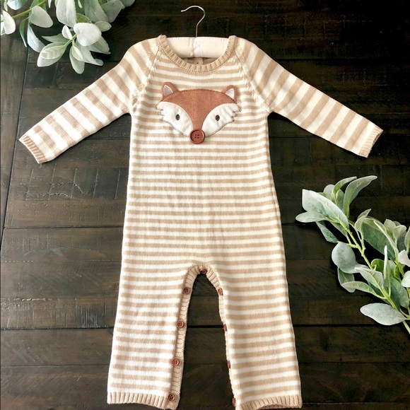 NWOT Mudpie Fox Sweater Romper - Baby - Picture 2 of 6